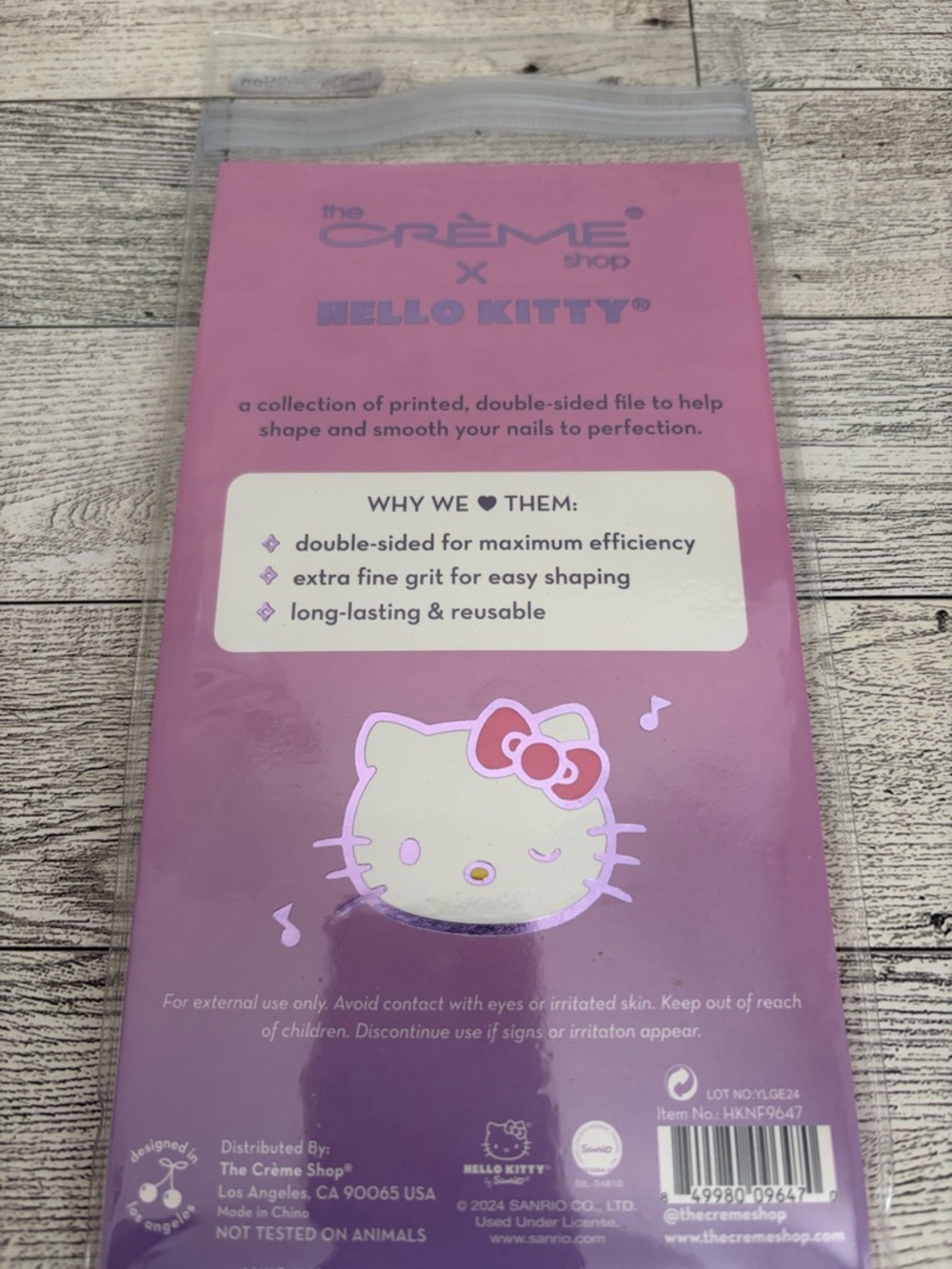 Hello Kitty x The Crème Shop Pink Nail File Trio Limited edition - Picture 2 of 2